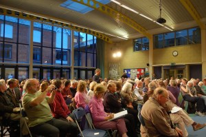 Packed Hall for the Climate Change Hustings